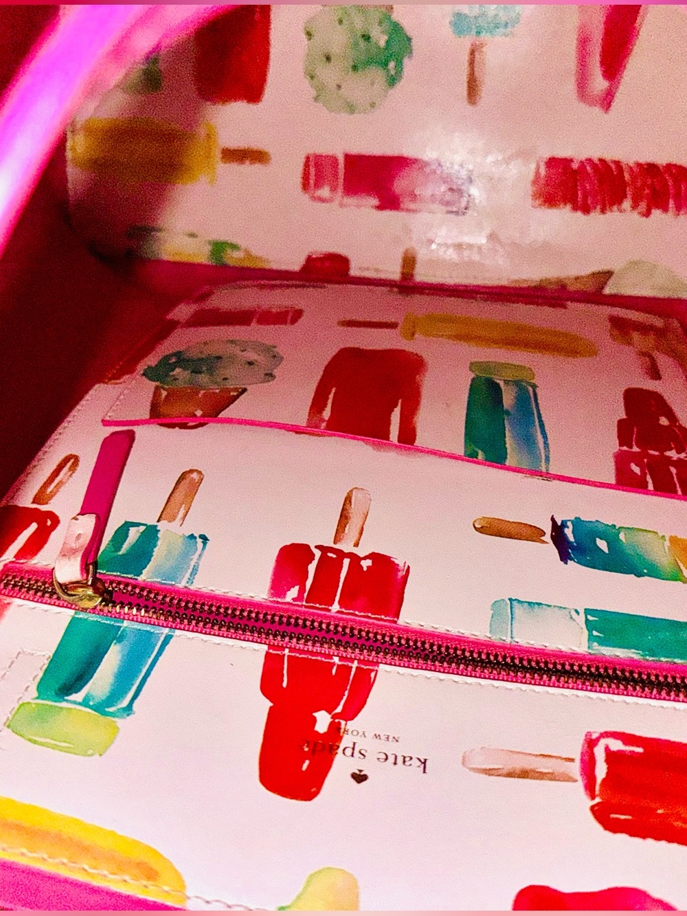 Kate Spade New York "Flavor of the Month" Francis Tote icecream & popsicles EUC - Picture 6 of 16
